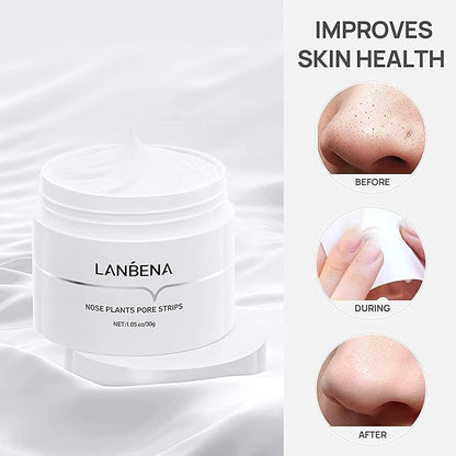 LANBENA Blackhead Mask – 60 peel-off strips, purifies and cleanses pores (1.05oz/30g).