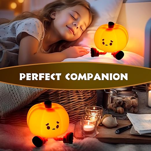 Pumpkin Silicone Night Lamp - LED Touch Sensor [Halloween Theme]