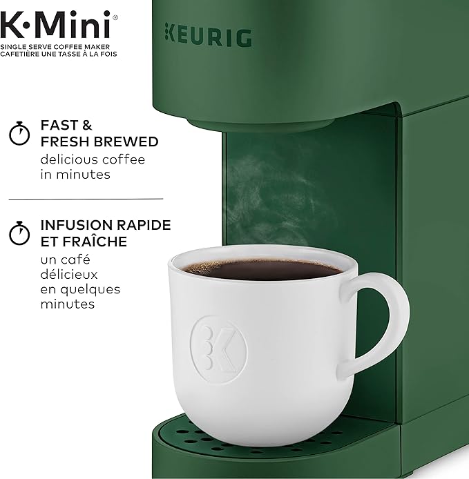 Keurig K-Mini Single Serve Coffee Maker – Ultra-Sleek Design in Evergreen