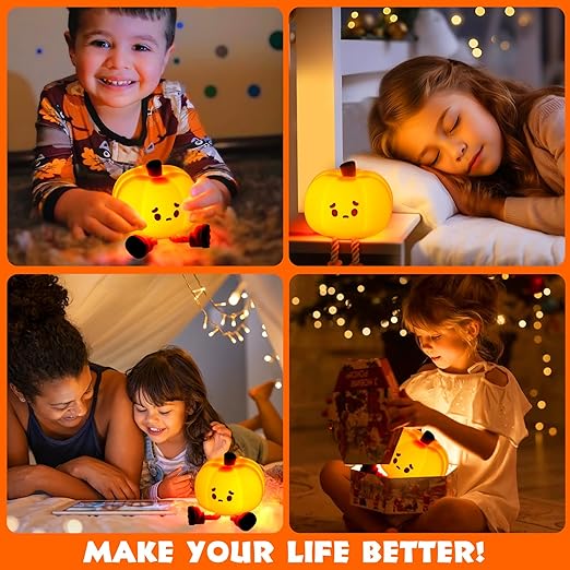 Pumpkin Silicone Night Lamp - LED Touch Sensor [Halloween Theme]