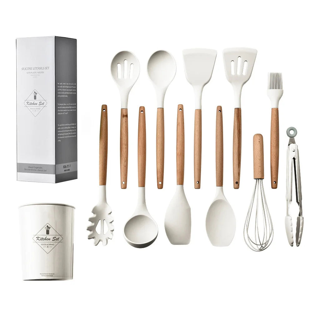 Silicone Kitchen Utensils Set.