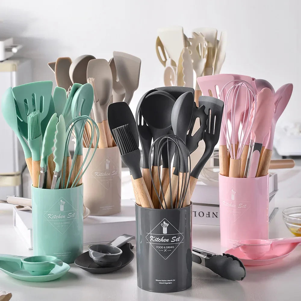 Silicone Kitchen Utensils Set.