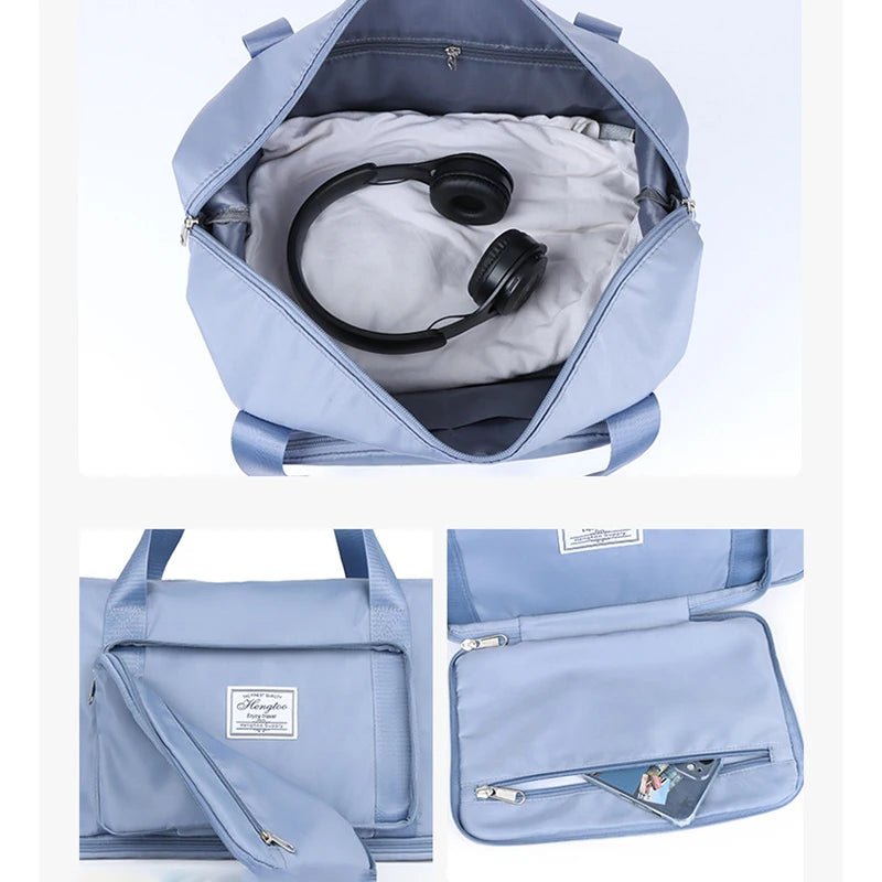 Expandable Travel Duffel – Large, collapsible, waterproof. Ideal for overnight trips.