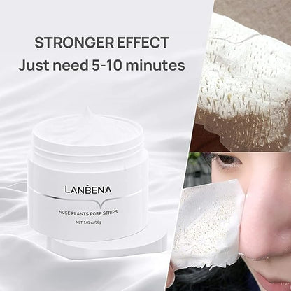 LANBENA Blackhead Mask – 60 peel-off strips, purifies and cleanses pores (1.05oz/30g).