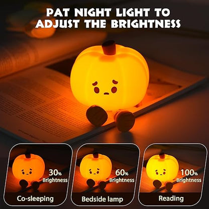 Pumpkin Silicone Night Lamp - LED Touch Sensor [Halloween Theme]