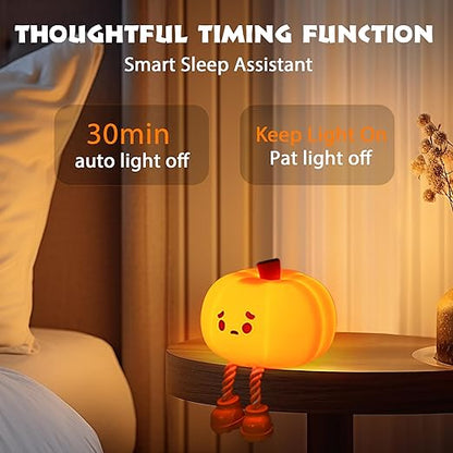 Pumpkin Silicone Night Lamp - LED Touch Sensor [Halloween Theme]